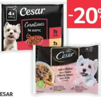 CESAR Hrană umedă pentru câini 4 x 100 g