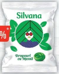 Silvana Dropsuri cu aromă de mentă, 75g
