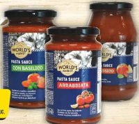 WORLD'S MARKET Sos paste cu busuioc / paste Arrabbiata 400g / paste clasic 520g