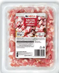Mega Bacon Afumat Cuburi 250g