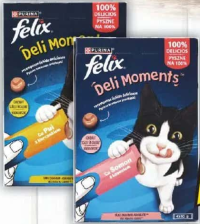 Felix Deli Moments Recompense lichide pentru pisici, cu pui/somon/rață, 4x10g
