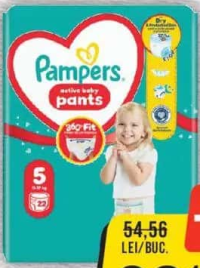 Pampers Pants Scutece chiloțel bebeluși mărimea 4 9-15 kg 25 buc. / mărimea 5 12-17 kg 22 buc. / măr