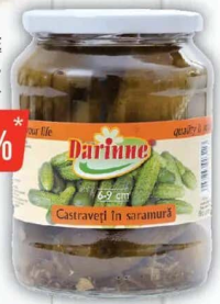 Darinne Castraveți în saramură, 6-9 cm, 720ml