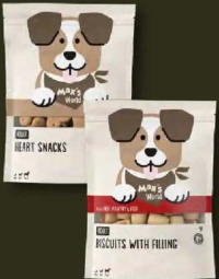 MAX'S WORLD Fursecuri pentru câini rulouri umplute / inimioare 500g