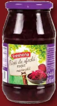 FRESHONA Sfeclă roșie fâșii marinată 530 ml