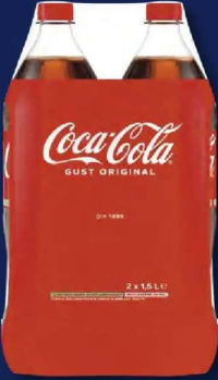 COCA-COLA Băutură răcoritoare carbogazoasă 2 x 1,5 L
