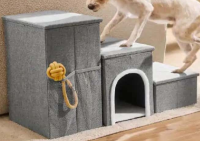 MAX & MILA'S WORLD Scară 3 în 1 pentru câini și pisici 75 x 33 x 42,5 cm 1 buc.