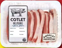 Cotlet de porc fără os, feliat per 100 g