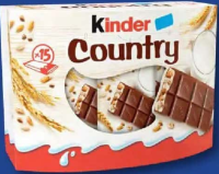 KINDER COUNTRY Batoane de ciocolată cu cereale 15 x 23,5 g