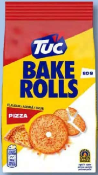 Tuc Bake Rolls Bake Rolls cu aromă de pizza 80g