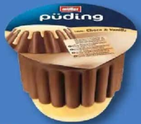 Müller Budincă cu gust de ciocolată și sos de vanilie 450 g