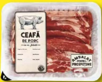 Ceafă de porc cu os, feliată per 100 g
