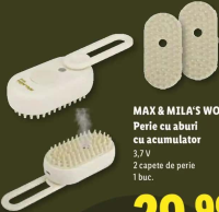 MAX & MILA'S WORLD Perie cu aburi cu acumulator 1 buc.