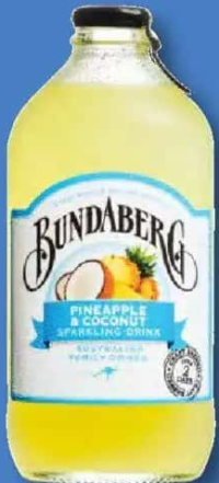 BUNDABERG Băutură carbogazoasă cu aromă de ananas și cocos 375 ml