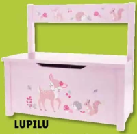 LUPILU Banchetă depozitare din lemn 1 buc.