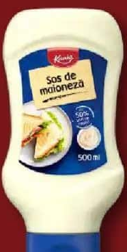 KANIA Sos de maioneză cu 50% ulei de rapiță 500 ml