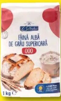 BELBAKE Făină albă de grâu superioară, tip 000 1 kg