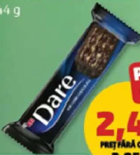 Dare Napolitană cremă cacao glazurată ciocolată amăruie 44 g