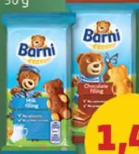 Barni Prăjiturică cremă lapte/ciocolată 30 g