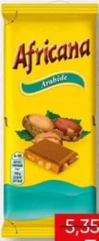Africana Tabletă de ciocolată arahide / lapte / stafide&nuci 80g