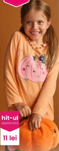 Tricou fete de Halloween, cu mâneci lungi