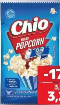 CHIO Popcorn microunde sare / unt / cașcaval 80 g