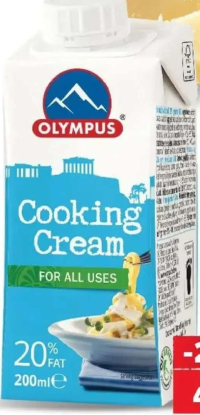 Olympus Smântână de gătit 20% grăsime 200ml