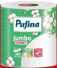 PUFINA JUMBO EXPERT Prosop de hârtie 2 straturi 320 foi