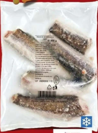 TRUNCHI DE MERLUCIU calibrul 100 - 200 0% glazură gheață 900 g