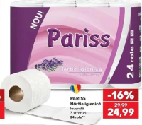 PARISS Hârtie igienică lavandă 3 straturi 24 role
