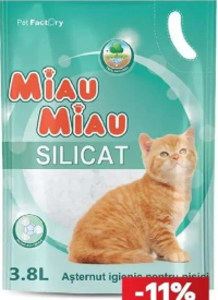Miau Miau Așternut silicat pisici 3,8 L