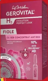 GEROVITAL H3 Fiole cu ser antirid acid hialuronic 10 buc
