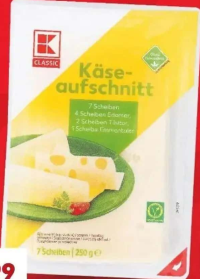 K-CLASSIC Brânză felii mix 40% / 45% grăsime 250 g