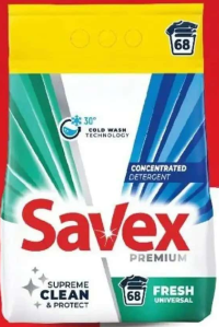 SAVEX Detergent pudră pentru rufe fresh 5,5 kg