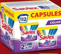 SAVEX Detergent capsule pentru rufe color 112 utilizări 2x56 buc