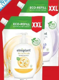 ELMIPLANT Rezervă săpun lichid iasomie și vanilie / semințe de in 750 ml
