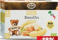 ADORO Biscuiți pentru bebeluși banane de la 6 luni 250 g