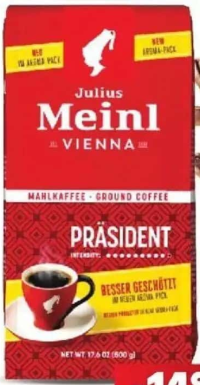 Julius Meinl Cafea măcinată Prasident 500 g