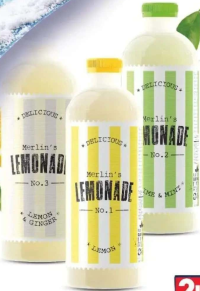 MERLIN'S Limonadă lămâie / lime mentă / lămâie ghimbir 1,2 l