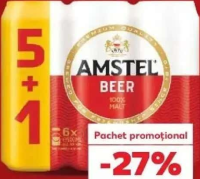 AMSTEL Bere blondă 5% alcool 6x0,5 l
