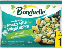 Bonduelle Gnocchi cu spanac, mazăre verde și brânză ricotta, 550g