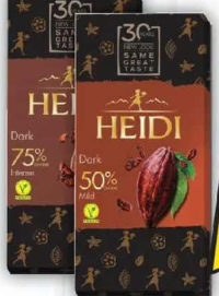 Heidi Dark Ciocolată amăruie 50%/75%/85% cacao 80g