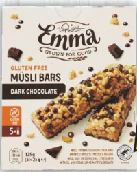 EMMA Baton cu musli și ciocolată neagră 5x25g