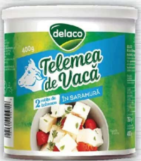 DELACO TELEMEA DE VACĂ, ÎN SARAMURĂ, 400G
