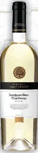 DOMENIILE DAVIDESCU Vin alb, sec, Sauvignon Blanc, Chardonnay, 0.75L
