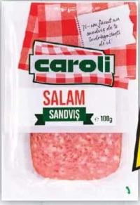 CAROLI Salam Sandviș, feliat, 100g