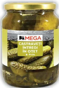 Mega Castraveți întregi în oțet 6-9cm 680g