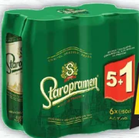 Staropramen bere blondă [5+1]x0.5L