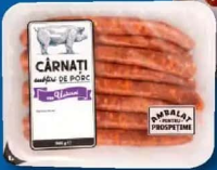 Cârnați subțiri de porc, cu usturoi 500 g