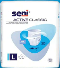 SENI ACTIVE CLASSIC Scutece absorbante pentru adulți Large 30 buc.